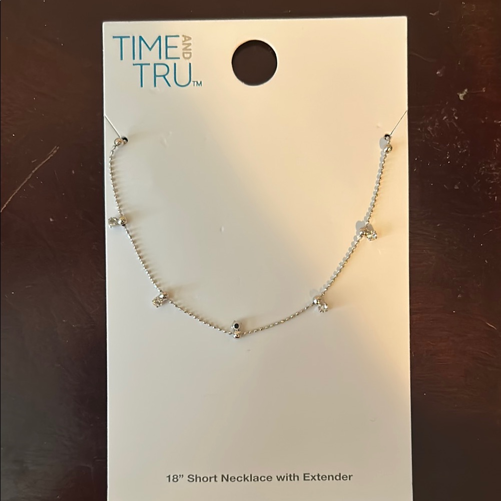 Time And Tru Silver Necklace 18$